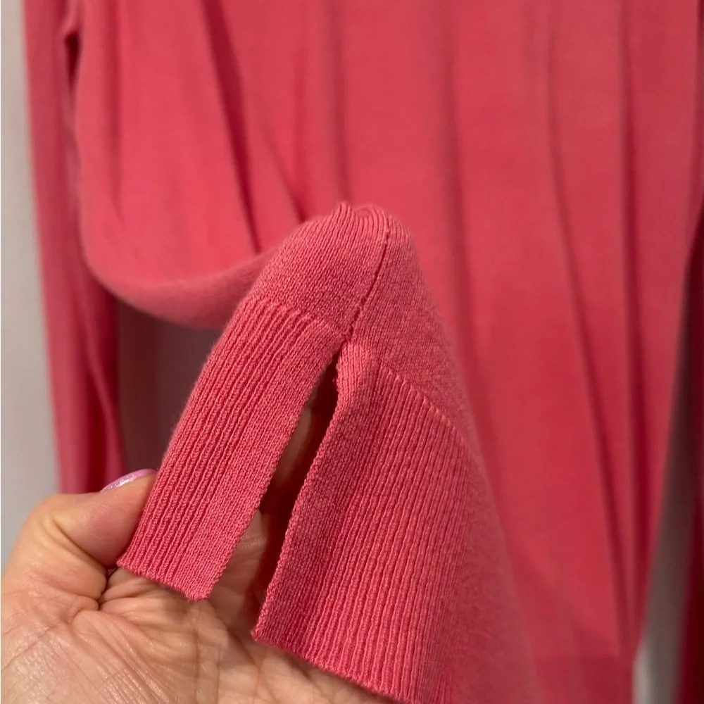 Style & Co Women Long Sleeve Crewneck Pullover Sweater Pink Coral Size Small